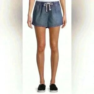NWT Vanilla Star Women High Rise Pull-On Denim Jean Shorts Size 1X Summer Comfy